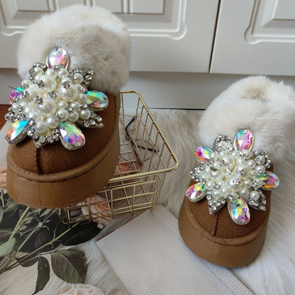 Winter Boots Women's Snow Boots Low-top Warm Shoes  Women's Winter Short Boots Super Mini Outer Wear Non-slip Handmade 36-41