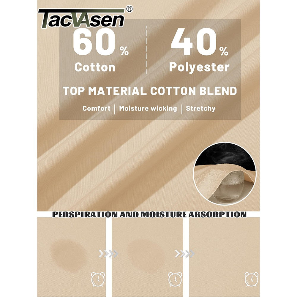TACVASEN Quick Dry Short Sleeve Shirts Mens Casual Button Up Cargo Shirt Summer Hiking Fishing Trekking Work Shirts Outdoor Male