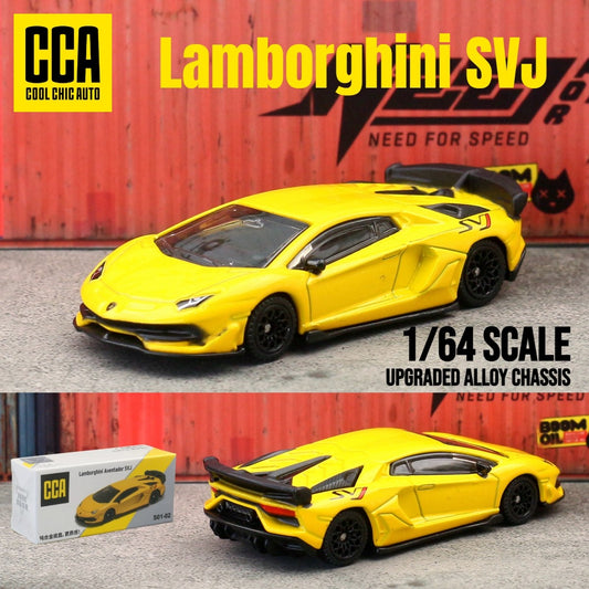 1/64 Lamborghini SVJ Toy Car Model CCA MSZ 1:64 Diecast Miniature Free Wheels Collection Suitable for Hot Wheels Gift Children