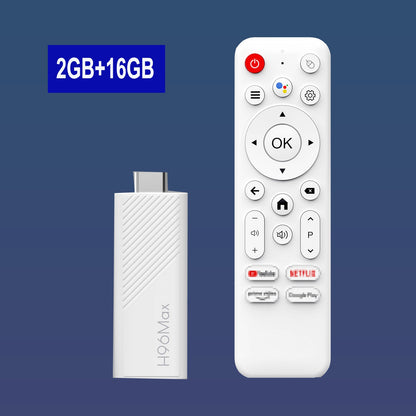 Android TV Stick Allwinner H313 Quad Core 4K Wifi6 BT Voice Assistant Remote Control Game Media Player Smart TV Box H96 Max