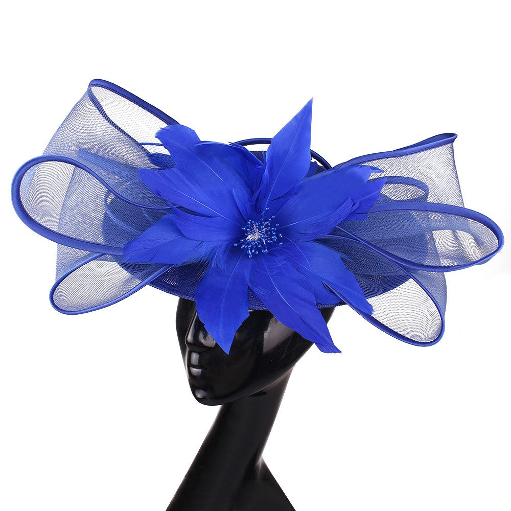 Chapéus Fascinators Femininos Multimodais com Laço de Flor Imitação Chapéu Noiva Derby Pillbox Casamento Acessórios de Cabelo