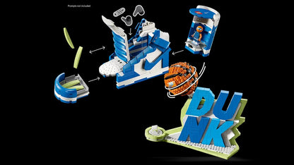 Conjunto LEGO® Nike Dunk X 43008 Blocos de Construção para Meninas, Meninos e Fãs de Esportes com 10+ Anos 1180 Peças Presente de Aniversário e Natal