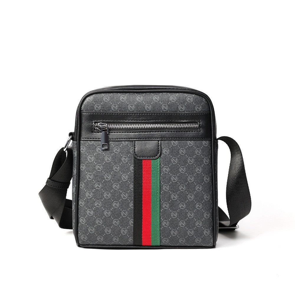 Luxury Design Men's Crossbody Bags Fashion Plaid Letter Printed Crossbody Bag Men Square Shoulder Bag Male Sling Messenger Bag
