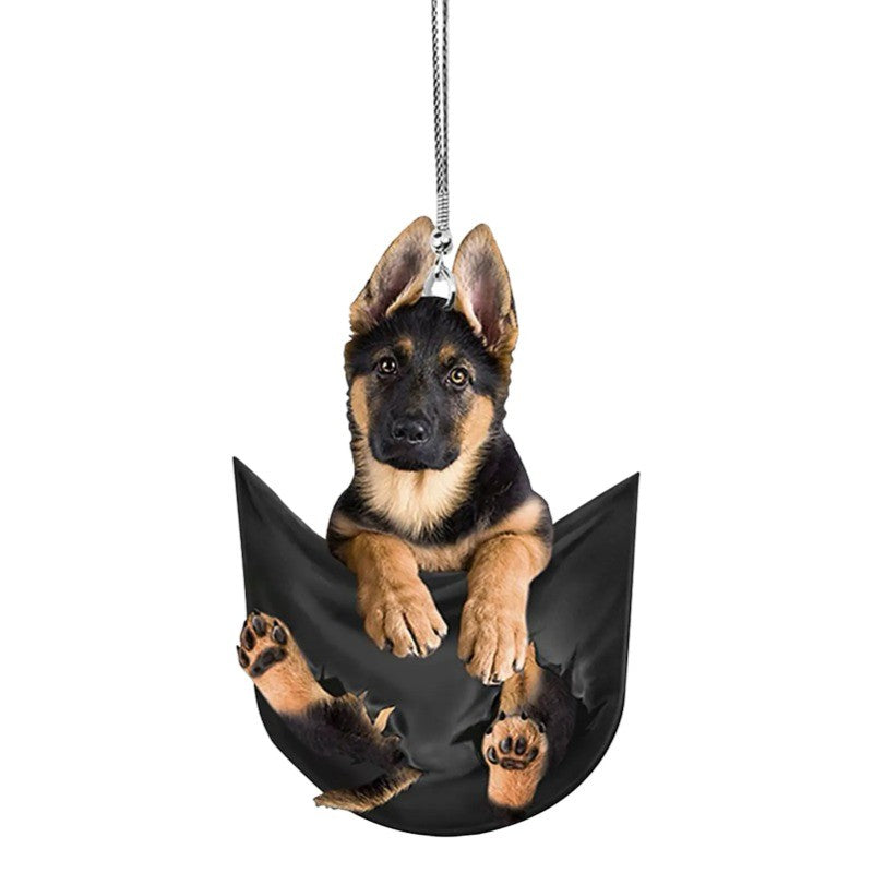 Car Pendant Practical Interior Cute Mini Puppy Pendant Anime Puppy Practical Car Ornament Toy Gift Hanging Decoration Accessory