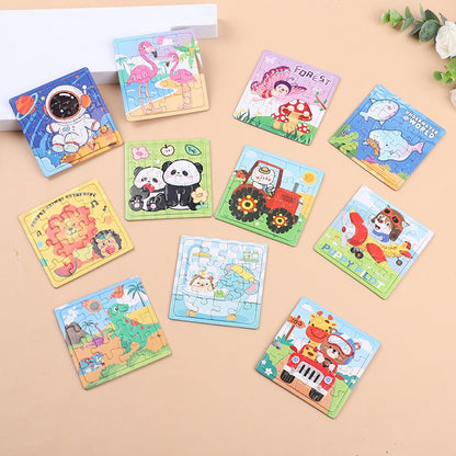 10/15/20/30/50pcs Mini Cartoon Animal Paper Jigsaw Puzzles Gifts Birthday Christmas New Year Party Rewards Pinata Fillers Random