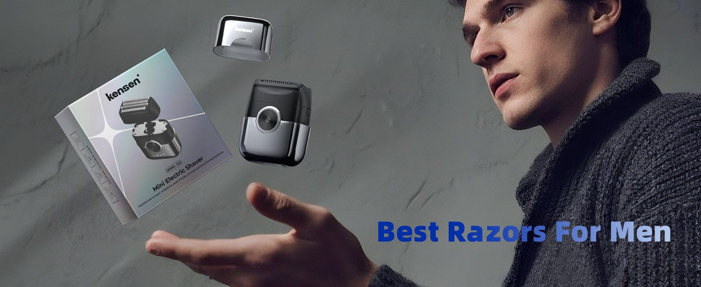 KENSEN S26 Electric Shaver for Men 4D Floating Blades Foil Shavers Waterproof 8000RPM Beard Trimmer Portable Mini Electric Razor