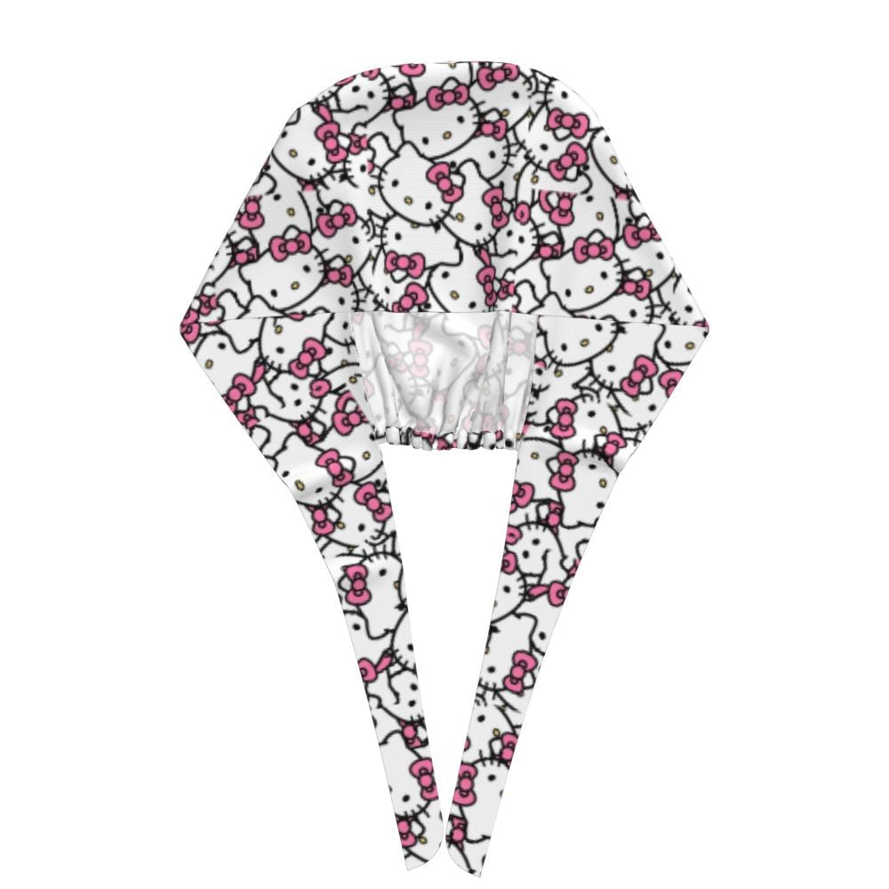 Custom Hello Kitty Medical Staff Scrubs Hat Women Men Cartoon Chara For Chef Hat Scrub Caps