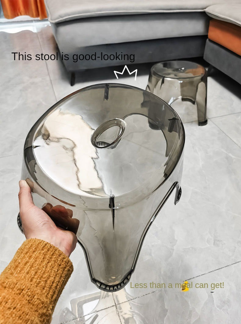 Acrylic Bathroom Shower Non-slip Stool Transparent Small Low Stool for Kids Home Living Room Bathroom Simple Modern Furniture