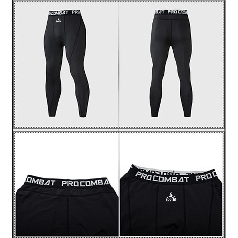 SPORTIF Men Bodybuilding longs Pants Fitness Compression Leggings Train Workout Outfit Male Muscle Alive Elastic Skinny Tights