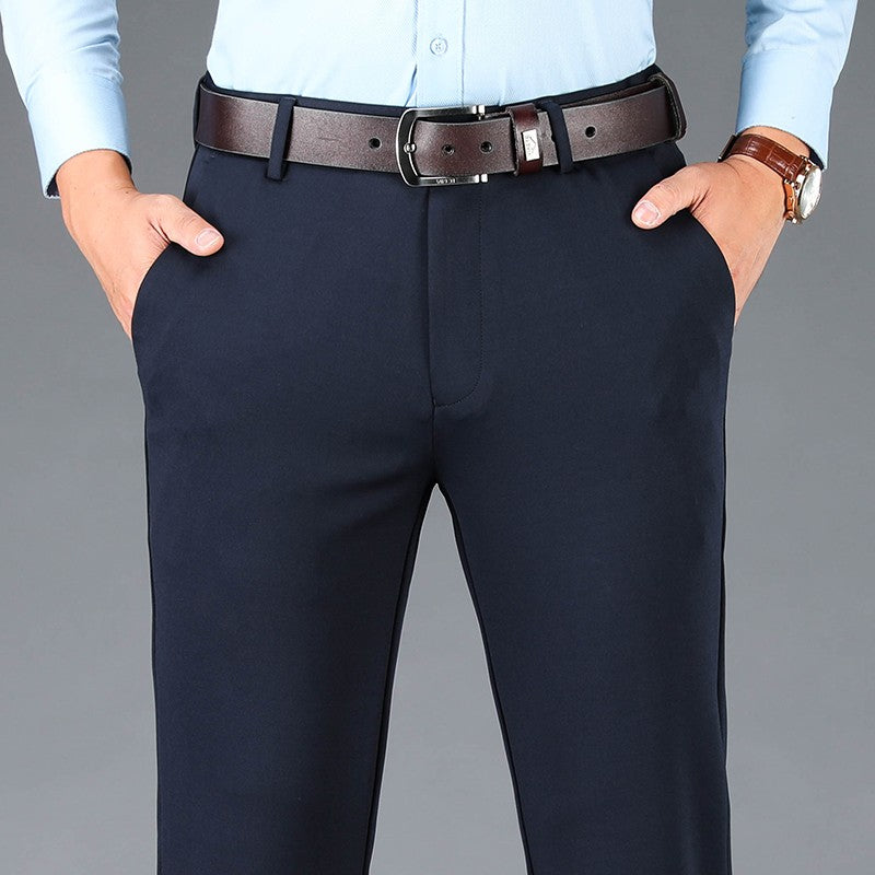 Calça Masculina Social Esporte Fina Primavera Outono Calças Pretas Azul Marinho Calça Social Masculina Calça Reta Esportiva Elegante Tamanho Grande