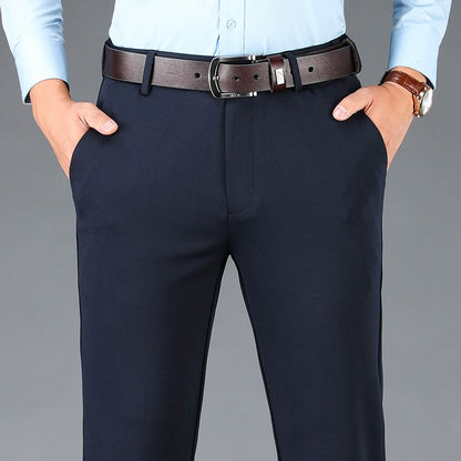 Calça Masculina Social Esporte Fina Primavera Outono Calças Pretas Azul Marinho Calça Social Masculina Calça Reta Esportiva Elegante Tamanho Grande