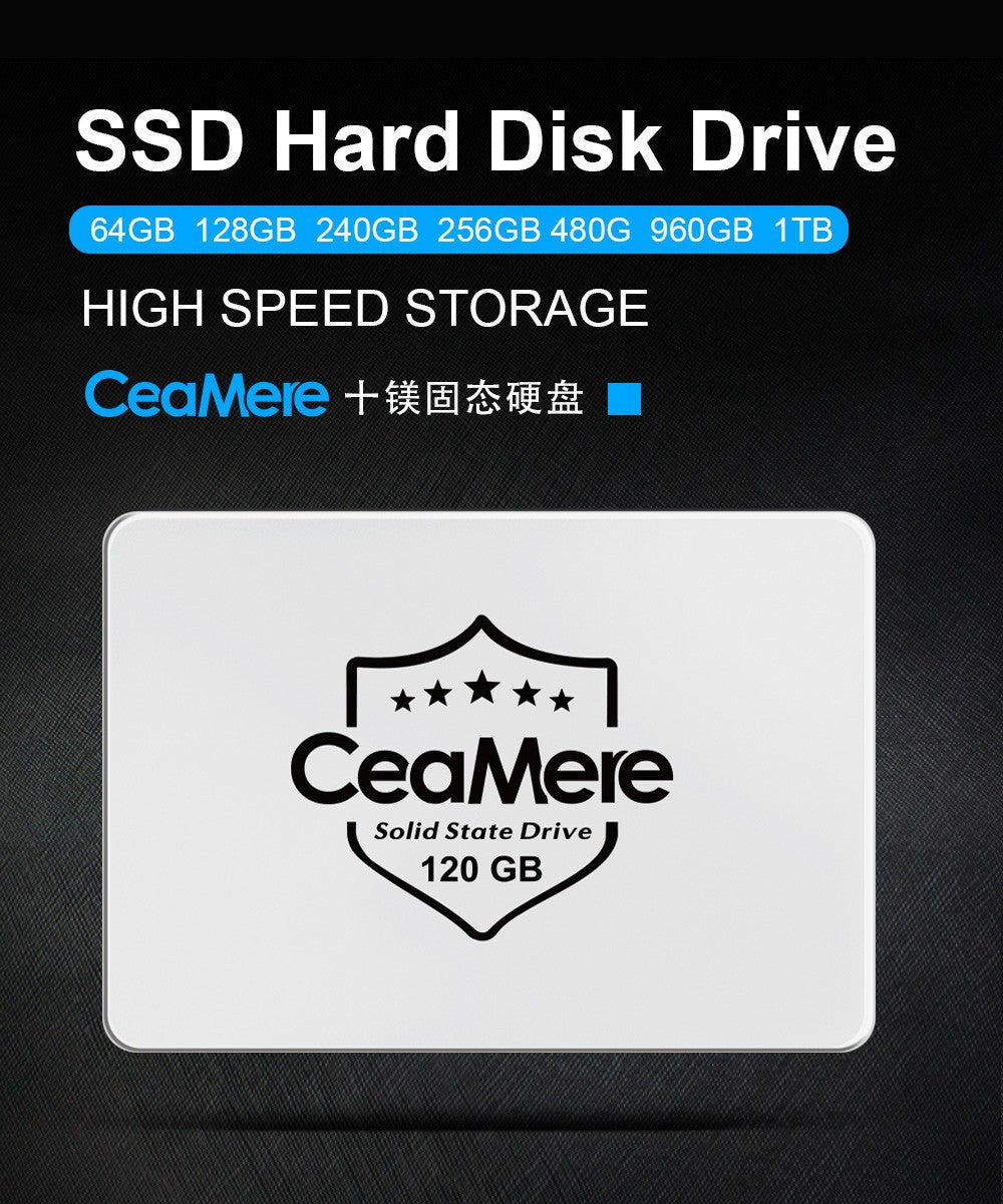 CeaMere 10-5PCS SSD de 2.5 480GB 512GB 1TB 120GB 240GB 256GB Disco Rígido Interno de Estado Sólido para Computador Frete Grátis