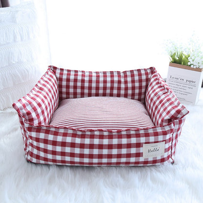 Cama Para Cães Gatos Filhote De Cachorro Casa Canil Para Cães Internos Pequeno Médio Gato Sofá Para Animais De Estimação Cama De Dormir Móveis Suprimentos Para Animais De Estimação Acessórios