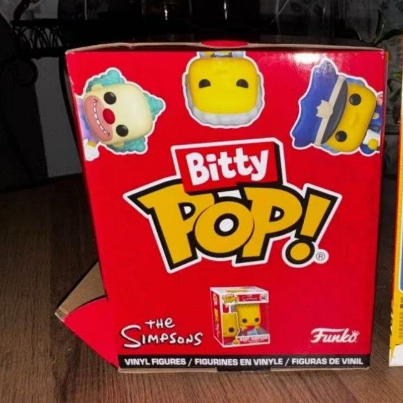 The Simpsons Bitty Funko Pop Caixa Surpresa Mini Boneco Modelo Decoração de Mesa Caixa Misteriosa da Sorte Coleção Edição Limitada