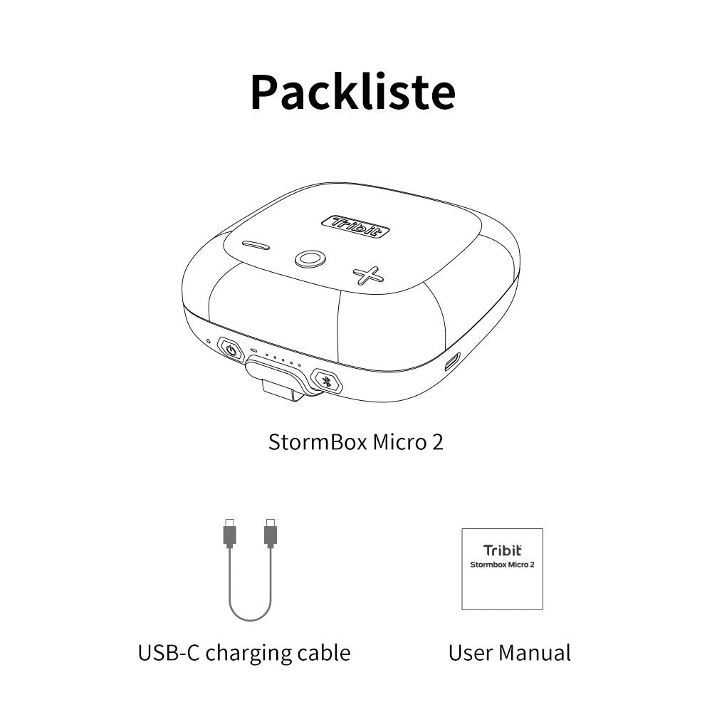 Tribit StormBox Micro 2 Caixa de Som Bluetooth Portátil 90dB Som Alto Graves Profundos IP67 à Prova D'água Pequena Caixa de Som para Acampamento Alça Embutida