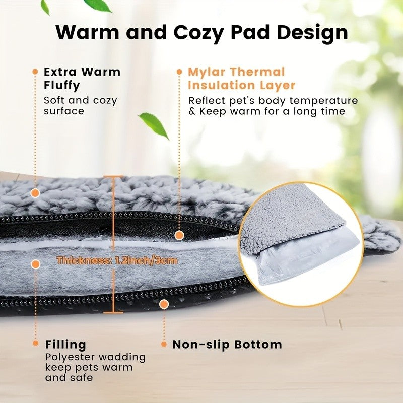 Tapete Térmico de Inverno para Animais de Estimação, Almofada Super Quente para Cães e Gatos, Tapete Lavável e Antiderrapante, Adequado para Cães e Gatos de Pequeno a Grande Porte