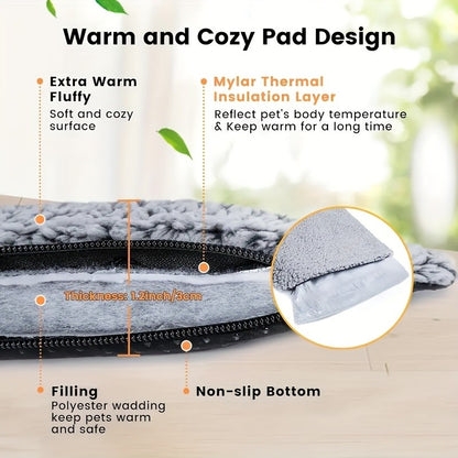 Tapete Térmico de Inverno para Animais de Estimação, Almofada Super Quente para Cães e Gatos, Tapete Lavável e Antiderrapante, Adequado para Cães e Gatos de Pequeno a Grande Porte