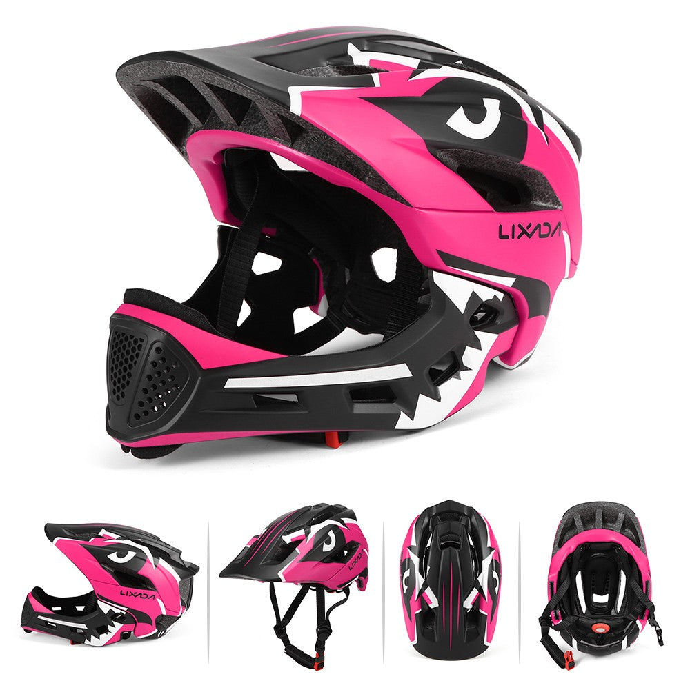 Capacete de bicicleta Lixada infantil destacável de rosto inteiro Capacete infantil esportivo para ciclismo mtb motocicleta skate patins