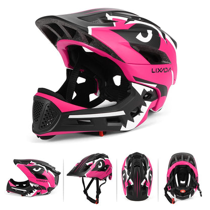 Capacete de bicicleta Lixada infantil destacável de rosto inteiro Capacete infantil esportivo para ciclismo mtb motocicleta skate patins