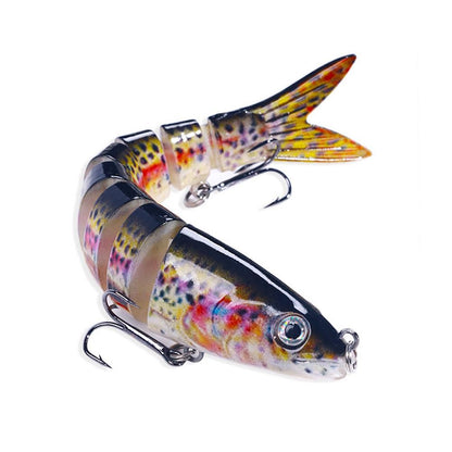 Iscas Artificiais Articuladas Wobblers para Pesca de Lúcio 13,4cm, Seções Múltiplas, Isca Rígida Artificial para Trolling, Ferramentas de Pesca de Carpa e Lúcio