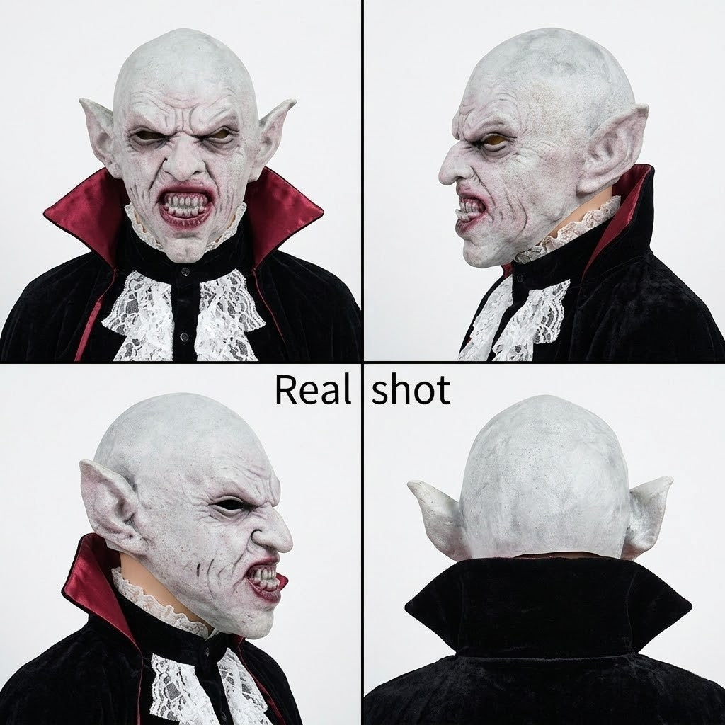Vampire Full Head Cosplay Mask Latex Horror Costume Accessory Scary Demon Monster Prop Halloween Party Fancy Dress Enthusiasts