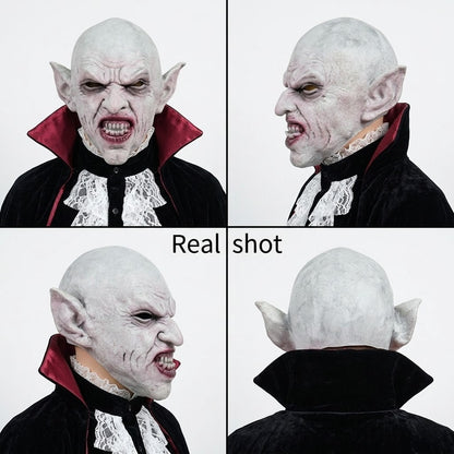 Vampire Full Head Cosplay Mask Latex Horror Costume Accessory Scary Demon Monster Prop Halloween Party Fancy Dress Enthusiasts