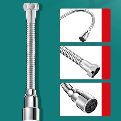 Extensor Universal de Torneira de Aço Inoxidável com Aerador de Bico Anti-respingo e Mangueira de Extensão para Pia de Cozinha