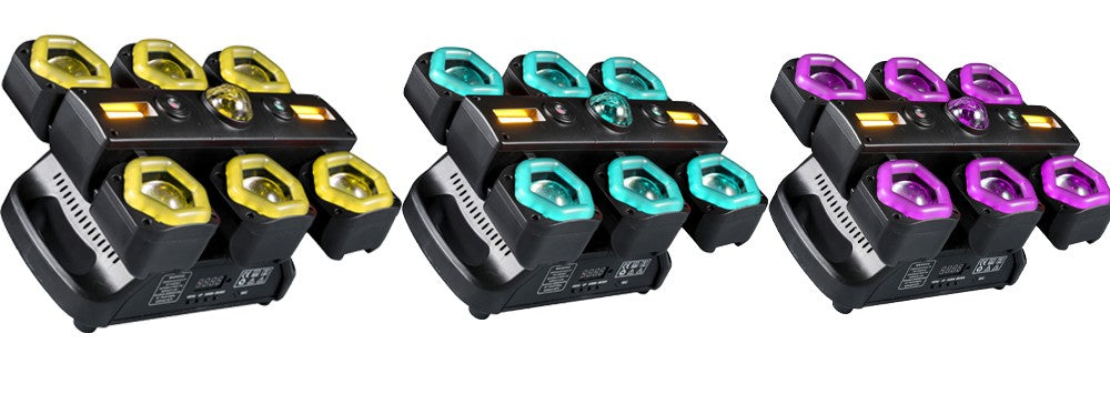 New 120W 6*15W Beam Effect Moving Head RGBW Wash for Dj Disco Party Wedding Show Bar Golden Light Bluemoon Pro Stage Lighting