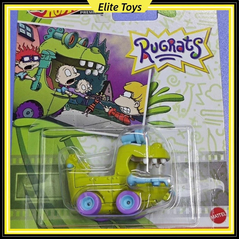 Genuine Hot Wheels Premium Pop Culture Rugrats Reptar Wagon Remorque HDX63 Metal Collectible 1/64 Diecast Model Vehicle Toys