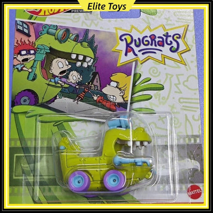 Genuine Hot Wheels Premium Pop Culture Rugrats Reptar Wagon Remorque HDX63 Metal Collectible 1/64 Diecast Model Vehicle Toys