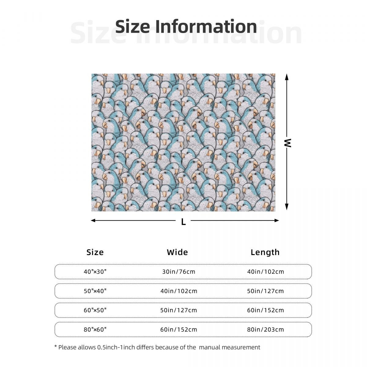 Blue Quaker Monk Parakeets Throw Blanket Flannels Comforter Kid'S sofa bed Blankets