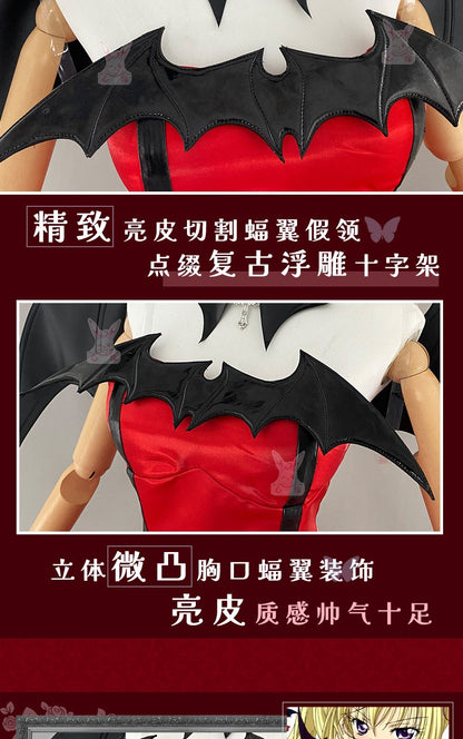Anime Shugo Chara Tsukiyomi Utau Devil Transformation Cosplay Costume Full Set Women Halloween Cos Outfit With Horns Accessories