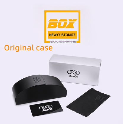 Óculos de Sol Audi Polarizados UV400 para Dirigir Masculino/Feminino Armação Quadrada Atacado Presente para Entusiastas de Automóveis