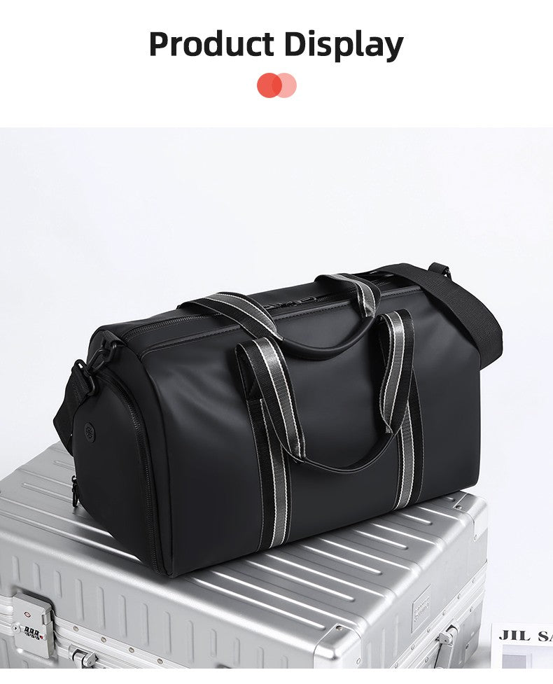 Men's Travel Bag with Wet Dry Separation Pocket Independent Shoe Case Large Capacity Gym Bag for Exercise Trip Motorbike Travel