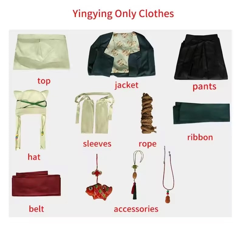 Game Where Winds Meet Yingying Cosplay Costume Ancient Hermit Hero Yingying Hanfu Carnival Convention Event Female Swordsman Set