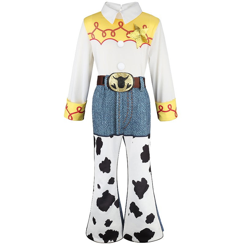 New Toy Cosplay Story Woody Costume Halloween Anime Movie Trish Sheriff Cowboy Cosplay Costume Cosplay Costume