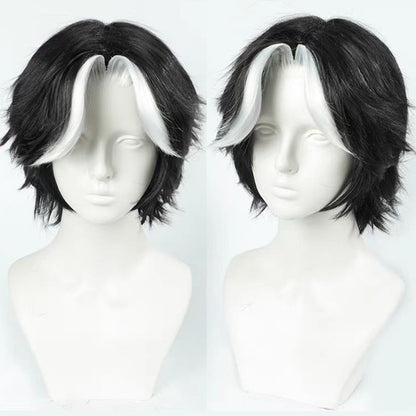 30cm Branco Destaques Curta Peruca Cosplay Curta Prata Homens Mulheres Cabelo Anime Perucas Sintéticas Resistentes ao Calor