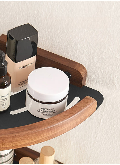 bathroom shelves wall mounted toilet and bathroom storage solid wood non perforated triangular frame wall corner rack