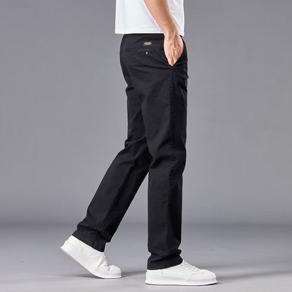 New Casual Pants Men Straight Fit Stretch Autumn Chino Trousers Male Formal Work Business Dress Khaki Fashion Spring Pants