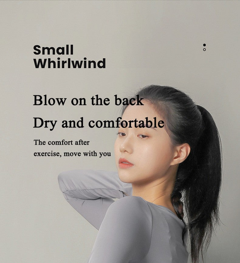 USB Hanging Neck Fan Portable Mute Mini Clip Hanging Waist Electric Fan 900mah Leafless Fan 3 Speeds for Outdoor Camping Fishing