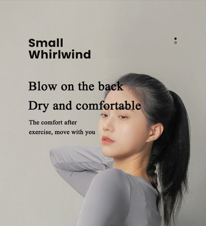 USB Hanging Neck Fan Portable Mute Mini Clip Hanging Waist Electric Fan 900mah Leafless Fan 3 Speeds for Outdoor Camping Fishing