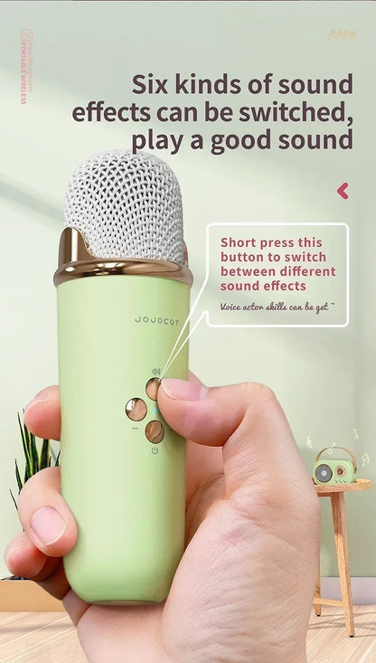 Karaoke Portable Wireless Bluetooth Speaker With Microphone Machine Radio FM Caixa De Som Mini Sound Box Music Small Column Mp3