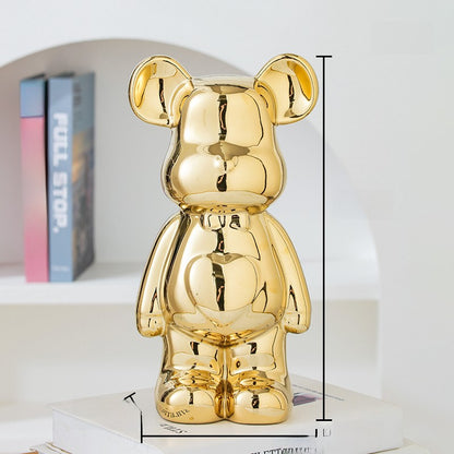 17/27/cm Aesthetic Bear brick Ceramic Staute Teddy Bear decor action figure Sculptures Ornament for room Home Decoration Crafts