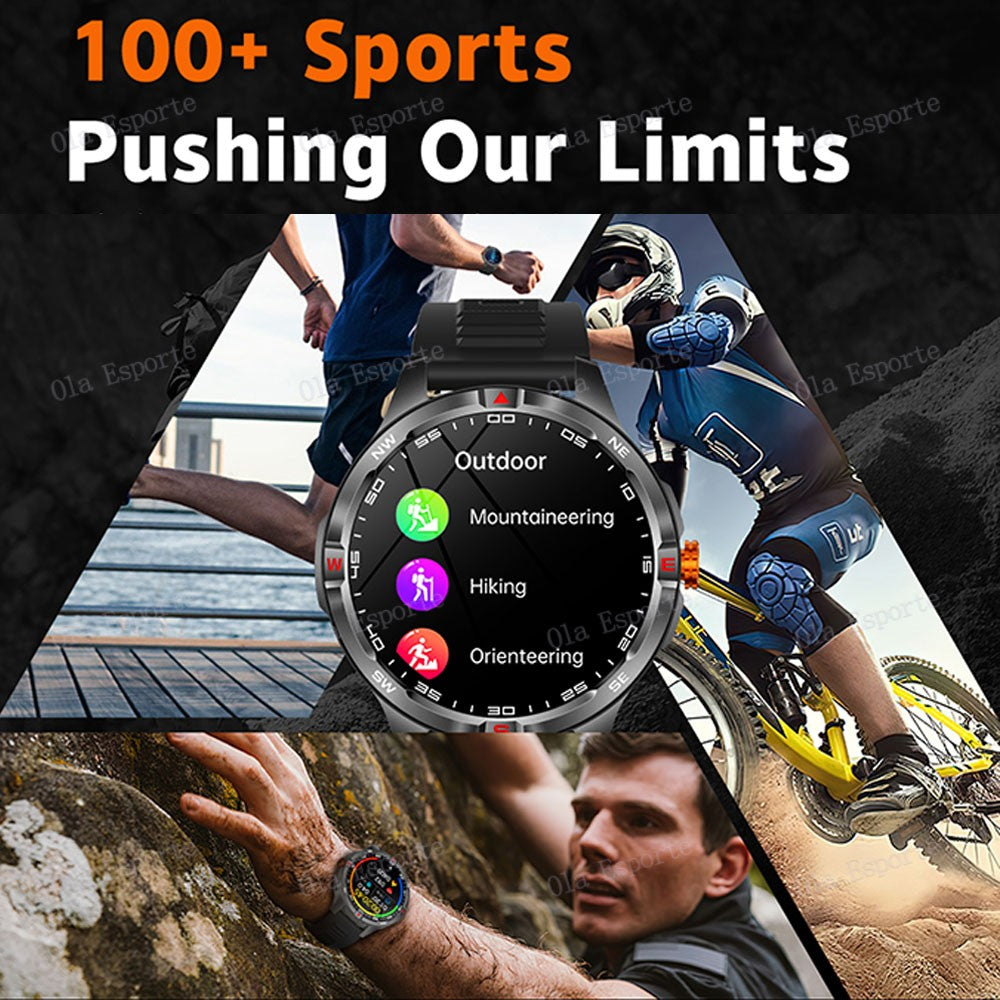 T-Rex 3 Military 1000mAh Battery Smart Watch 10ATM Waterproof GPS Track Compassr Bluetooth Call AMOLED Men Swim Sport Smartwatch