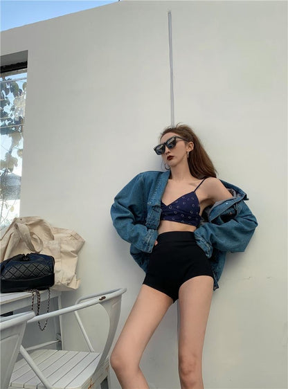 Black Shorts Women Skinny High Waist 5XL Solid Summer New Hot Girl Dancing Hipster K Pop Sexy Club Streetwear Hip Hop Casual Ins