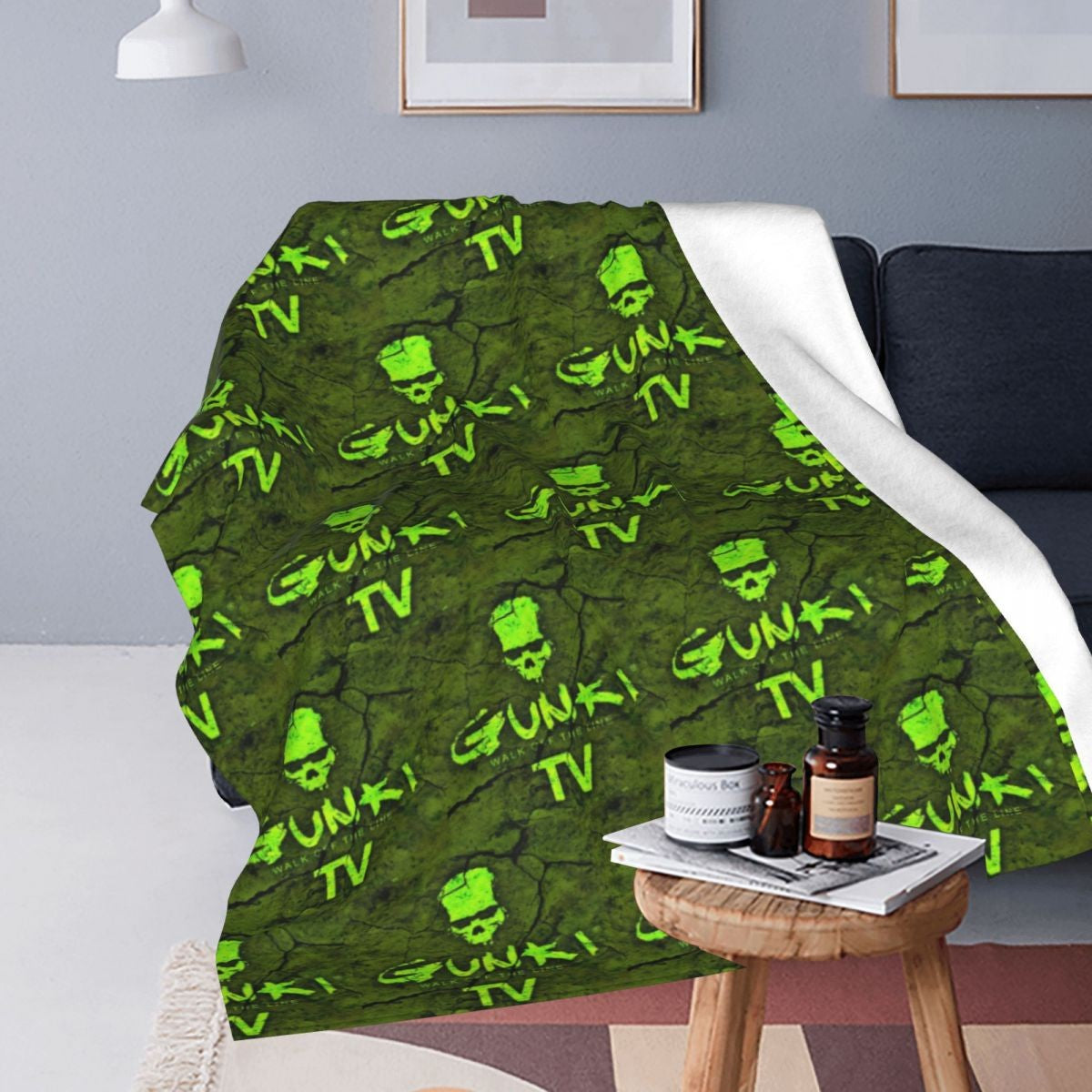 Gunki Fishing Blanket Soft Warm Flannel Throw Blanket Bedspread for Bed Living room Picnic Travel Home Sofa