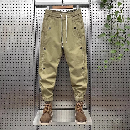 American Sle Workwear Pants Men's Trendy Brand Cuffed Harem Pants Splice Function down Jaet Spring Autumn Thin Casual Pants