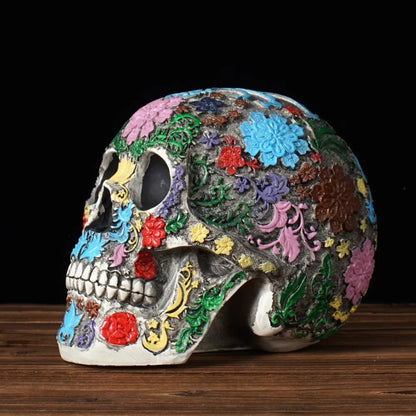 Vilead Creative 1:1 Mexican skulls Ornaments Halloween Party Figurines Home Decoration Medical Model Room Interior Statue Gift