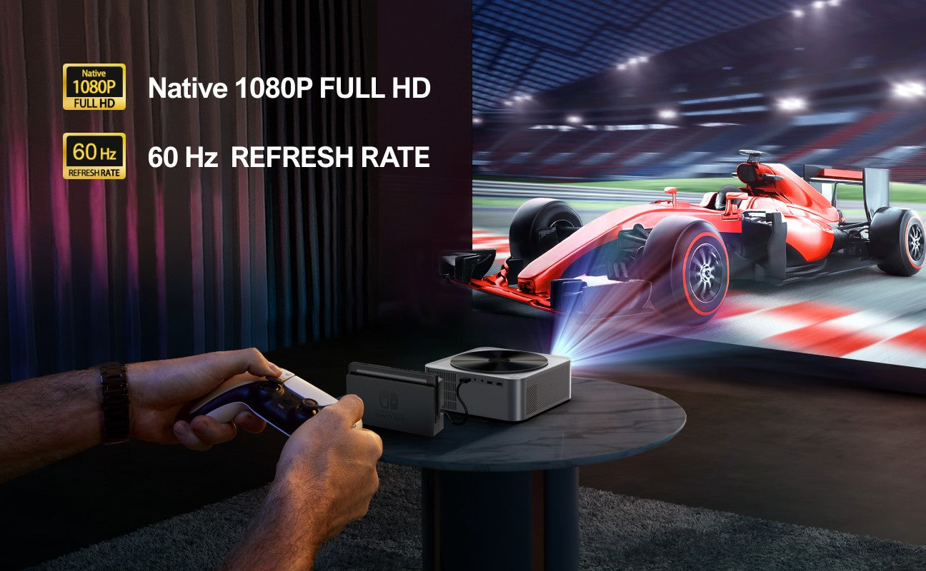 Projetor ULTIMEA Apollo P40 Full HD 1080P Nativo, Suporte a 4K, Projetor de Cinema Doméstico Inteligente com WiFi, Bluetooth e Foco Automático
