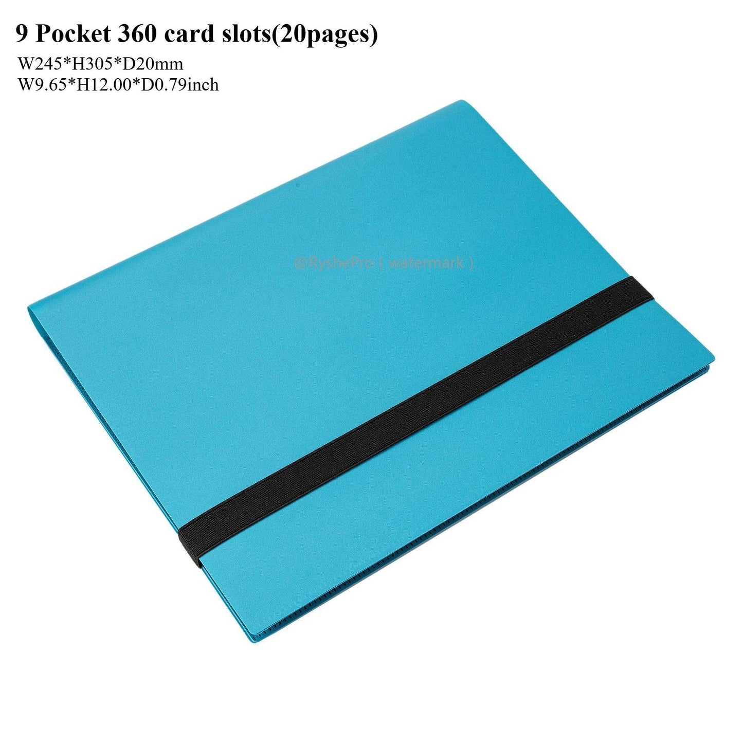 Fichário de cartas com 9 bolsos Álbum de exibição de cartas de troca Fichário de 360 bolsos de carregamento lateral para TCG Yugioh MTG Jogo Livro de cartas